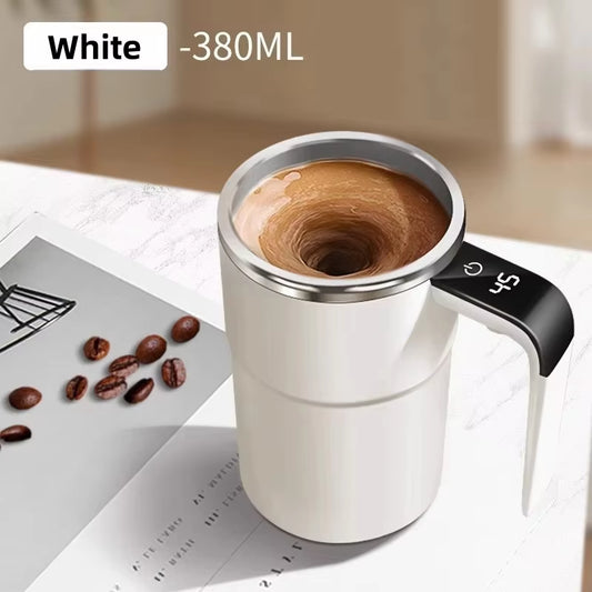 Self-mixing and heating cup